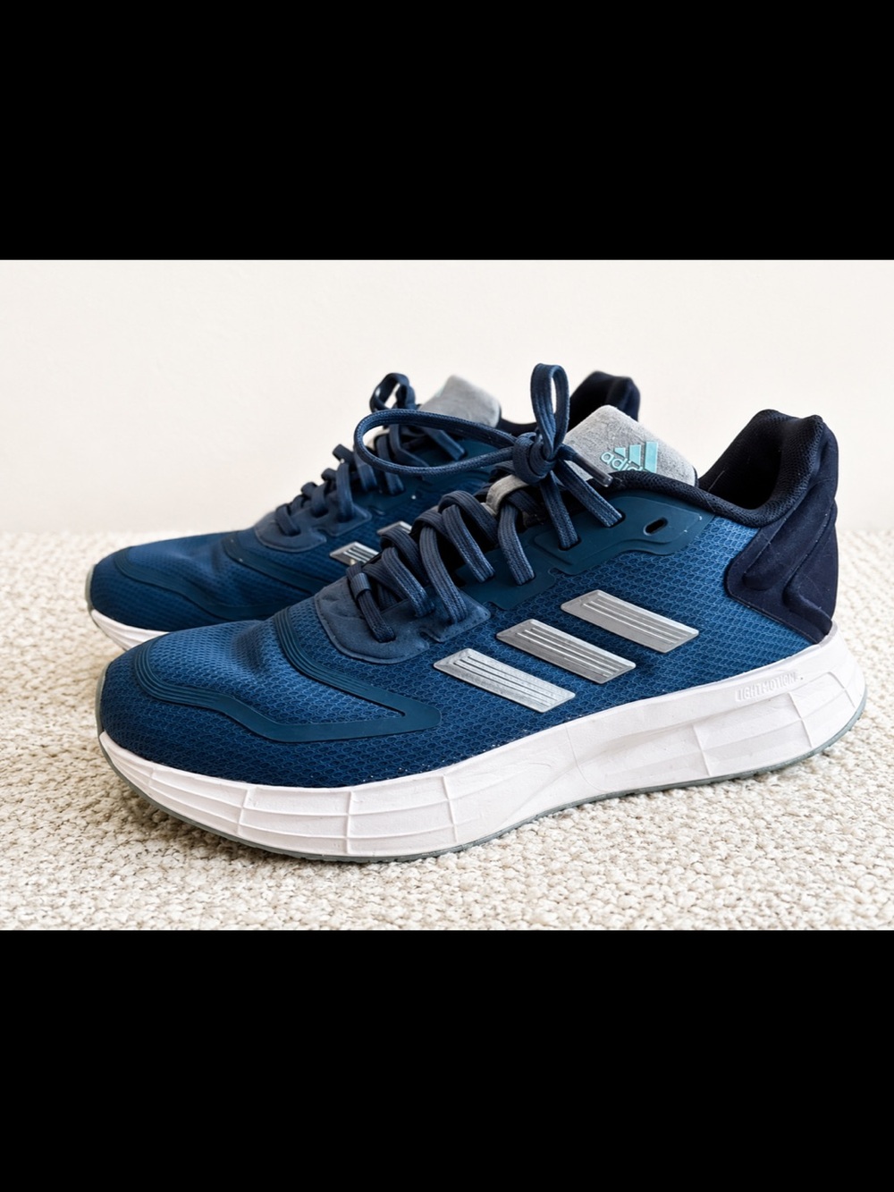 adidas Duramo 10 Navy Running Shoes Sz 6.5